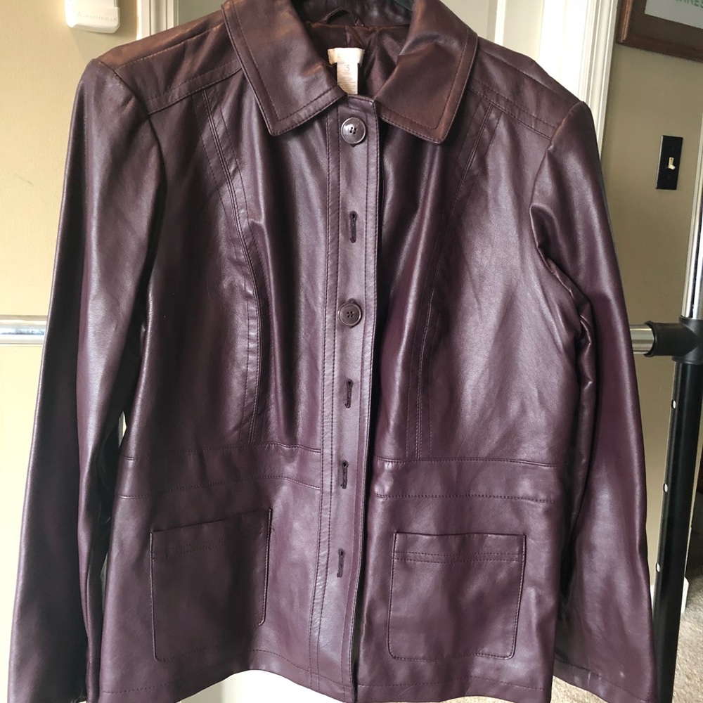 Faux Leather Chico Blazer